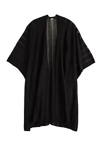 Sheer Stripe Ruana