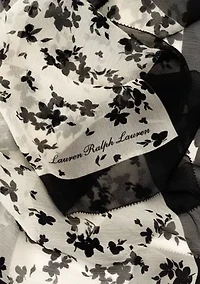 Contrast Floral Square Scarf