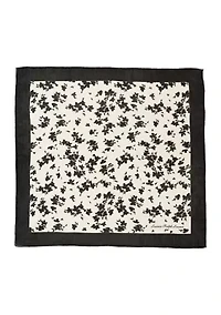 Contrast Floral Square Scarf