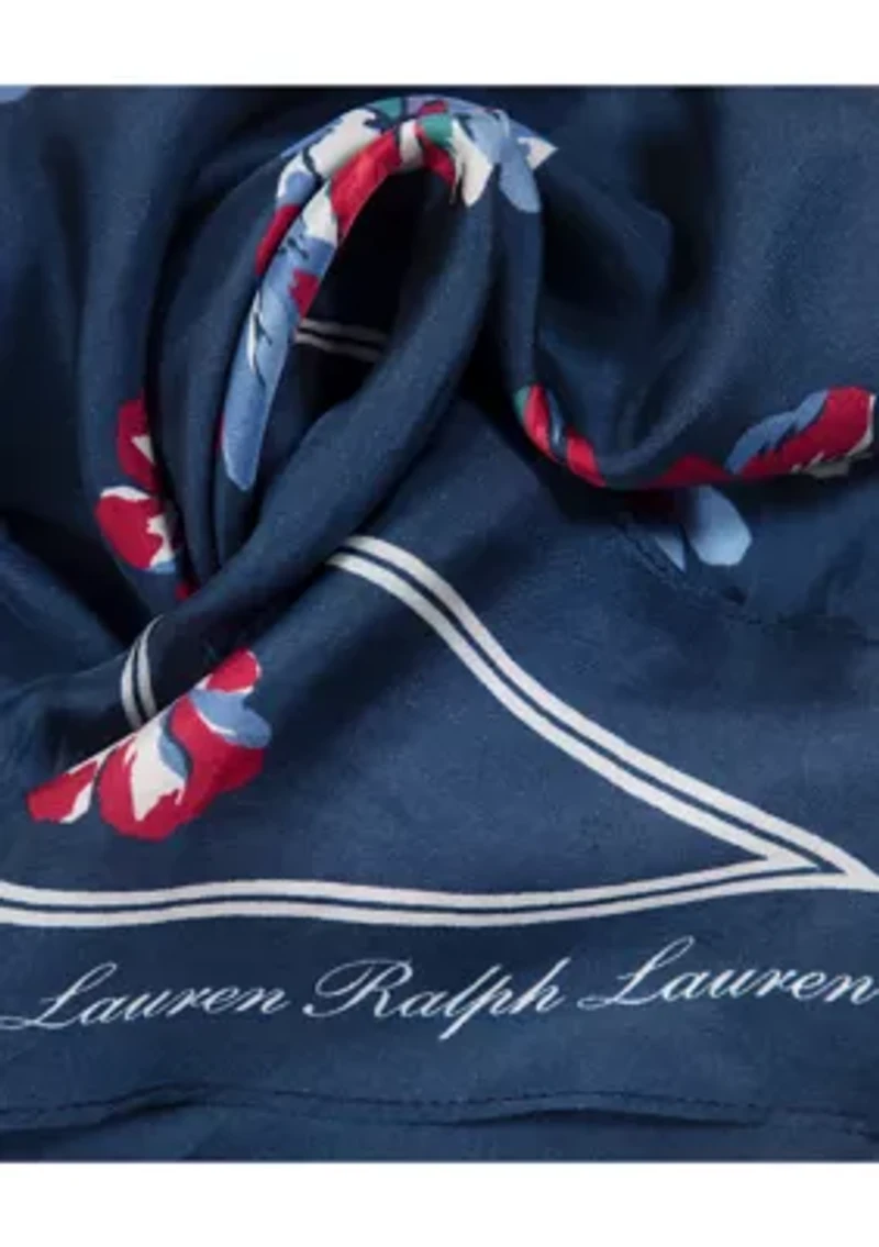 Floral Small Diamond Scarf