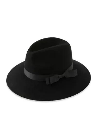Felted Fedora with Double Ribbon 