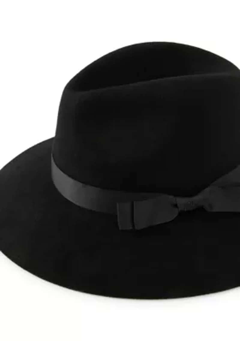 Felted Fedora with Double Ribbon 