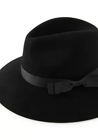 Felted Fedora with Double Ribbon 