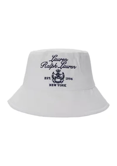Cotton Bucket Hat with Embroidery