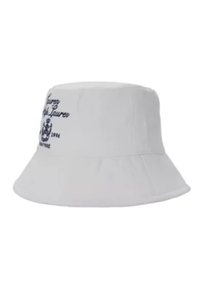Cotton Bucket Hat with Embroidery