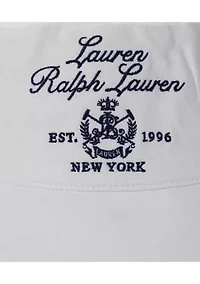 Cotton Bucket Hat with Embroidery