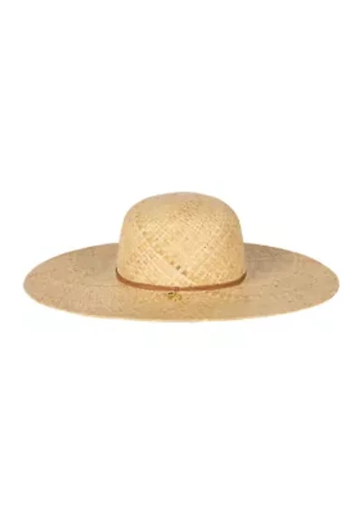 Raffia Sunhat With Logo Charm