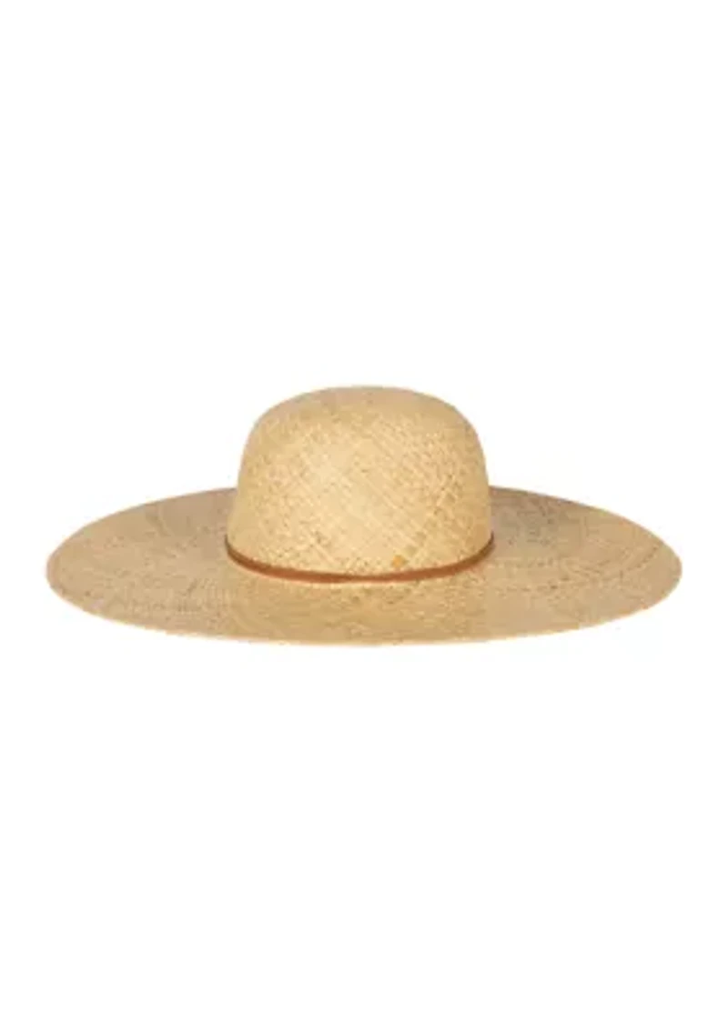 Raffia Sunhat With Logo Charm