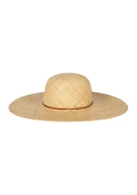 Raffia Sunhat With Logo Charm