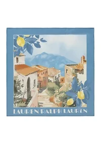 Summer Conversational Square Scarf