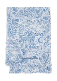 Summer Paisley Crinkled Oversized Oblong Scarf