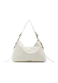 	  Shoulder Bag with Buckle and Chain 