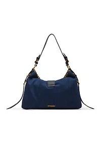 Shoulder Bag with Buckle and Chain