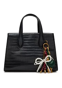 Boxed Top Handle Satchel with Charms