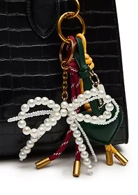 Boxed Top Handle Satchel with Charms