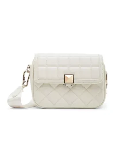 Carla Mixed Quilt Flap Crossbody Bag