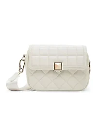 Carla Mixed Quilt Flap Crossbody Bag
