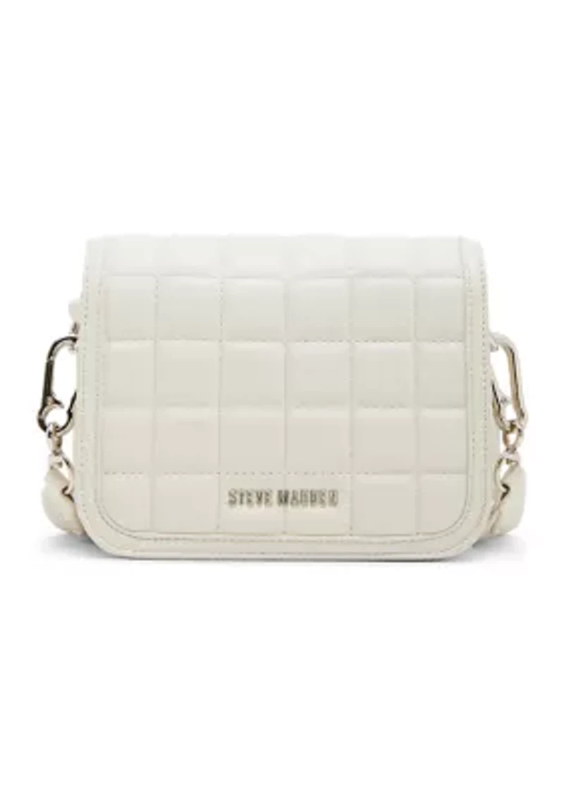 Carla Mixed Quilt Flap Crossbody Bag