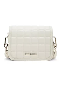 Carla Mixed Quilt Flap Crossbody Bag