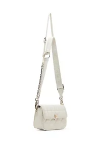 Carla Mixed Quilt Flap Crossbody Bag