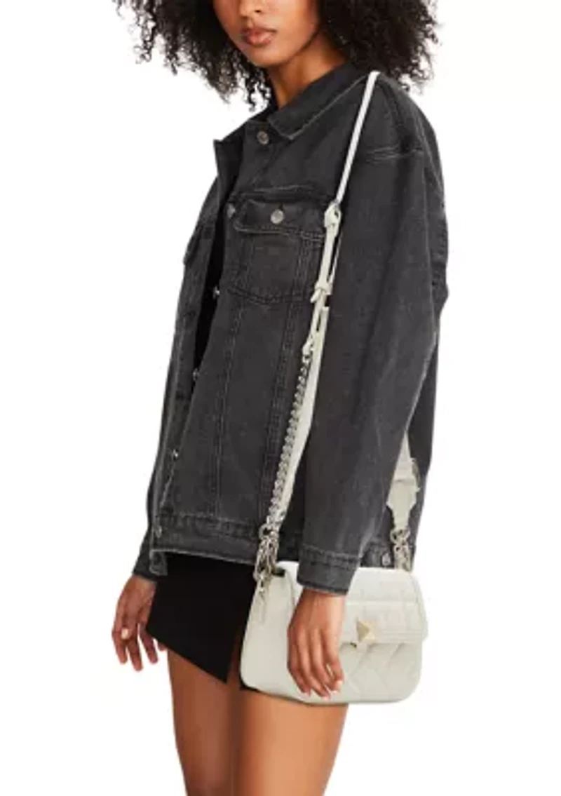 Carla Mixed Quilt Flap Crossbody Bag