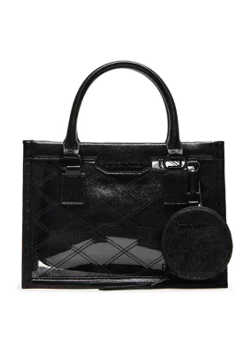 Clear Quilted Top Handle Crossbody