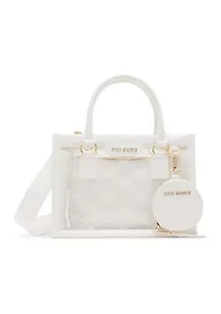 Clear Quilted Top Handle Crossbody