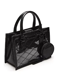 Clear Quilted Top Handle Crossbody