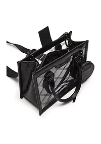Clear Quilted Top Handle Crossbody