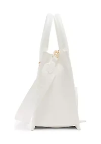 Clear Quilted Top Handle Crossbody