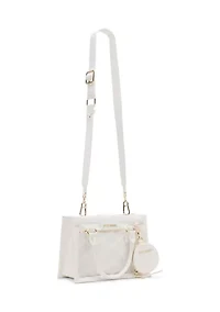 Clear Quilted Top Handle Crossbody