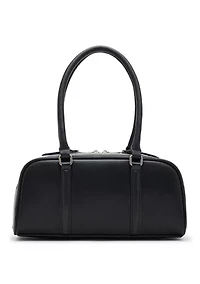 Faux Leather Satchel