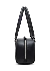 Faux Leather Satchel