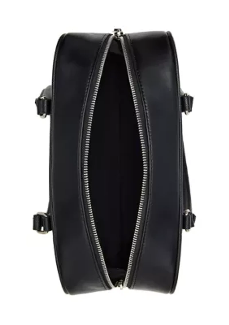 Faux Leather Satchel