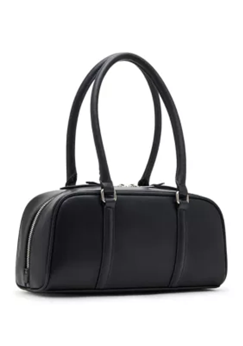 Faux Leather Satchel