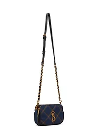 Quilted Double Zip Crossbody Bag