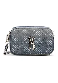 Daisy Denim Crossbody Bag with Rhinestones