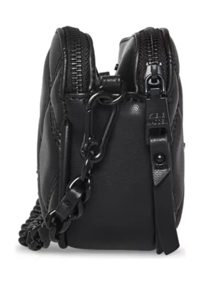 Quilted Double Zip Crossbody