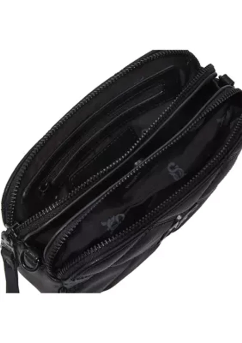 Quilted Double Zip Crossbody