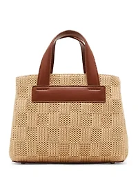 Flores Straw Tote and Pouch