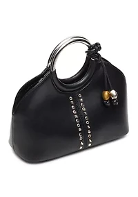 Geena Studded Ring Handle Bag