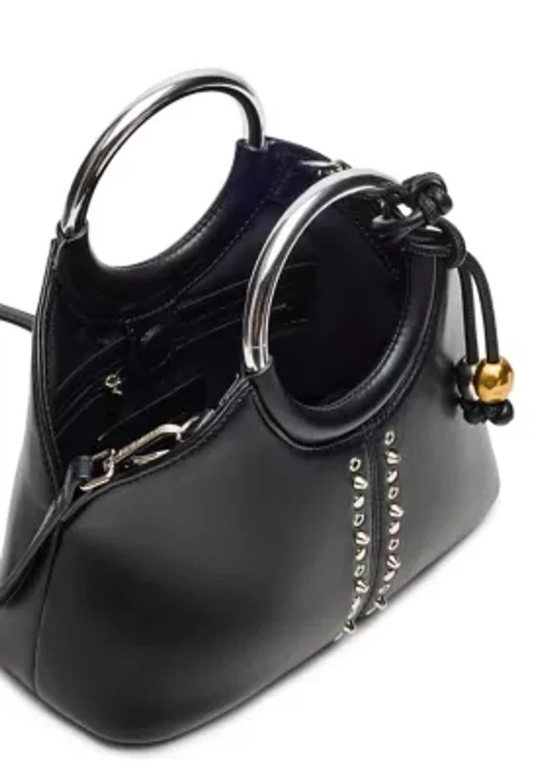 Geena Studded Ring Handle Bag