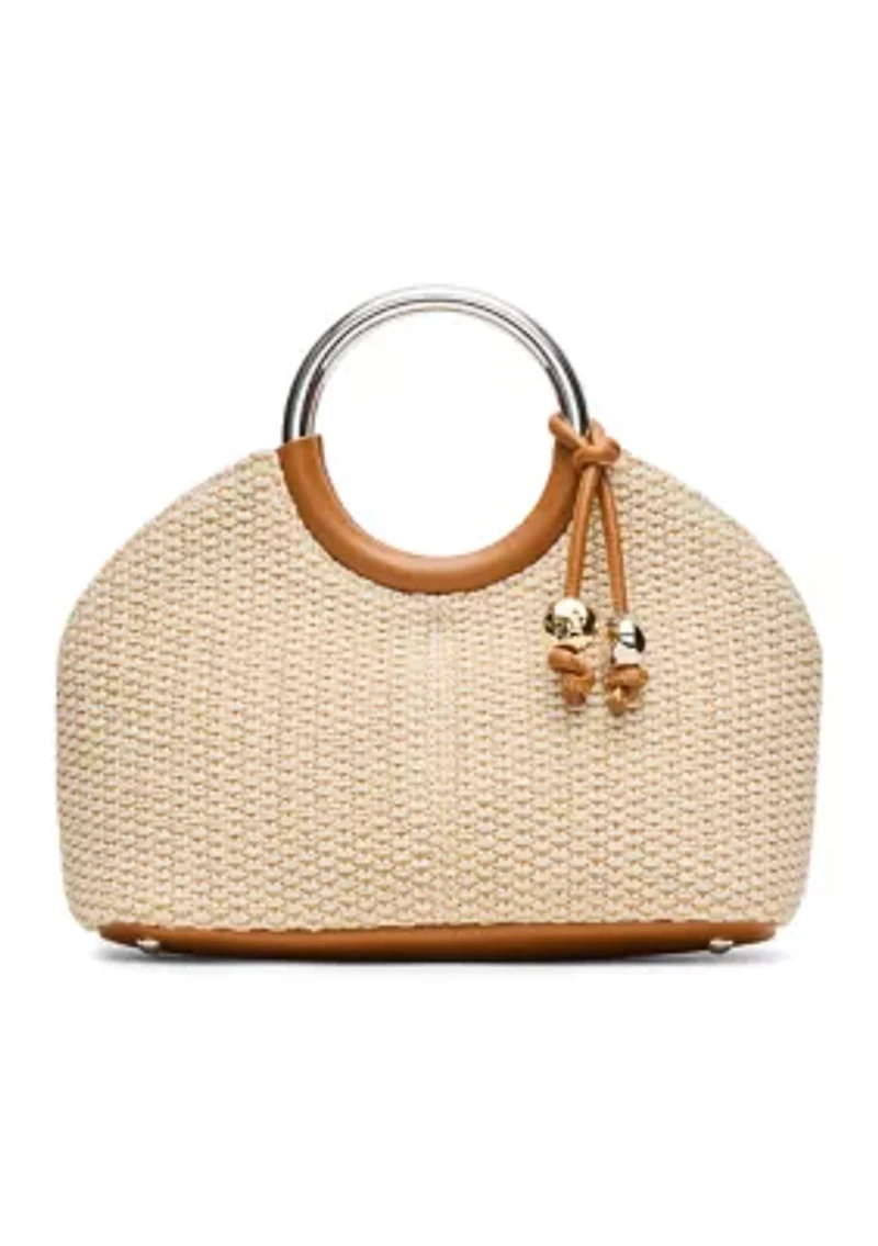 Geena Straw Ring Handle Bag