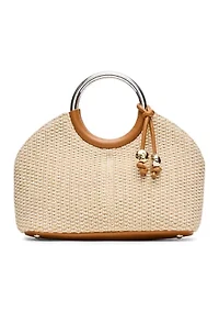Geena Straw Ring Handle Bag