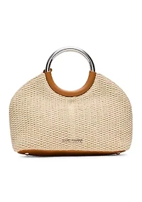 Geena Straw Ring Handle Bag
