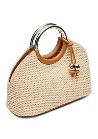 Geena Straw Ring Handle Bag