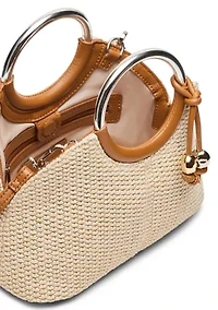 Geena Straw Ring Handle Bag