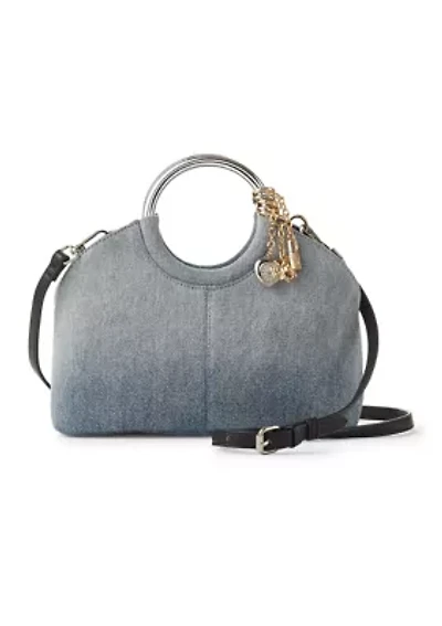 Denim Ring Top Handle Crossbody