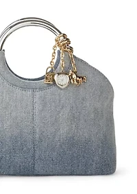Denim Ring Top Handle Crossbody