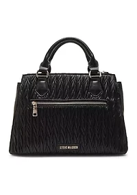 Quilted Chain Strap Top Handle Satchel